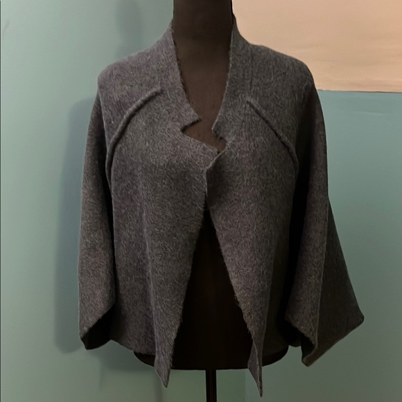 Anthropologie Teal Poncho Cardigan Sweater One Size - Picture 1 of 11